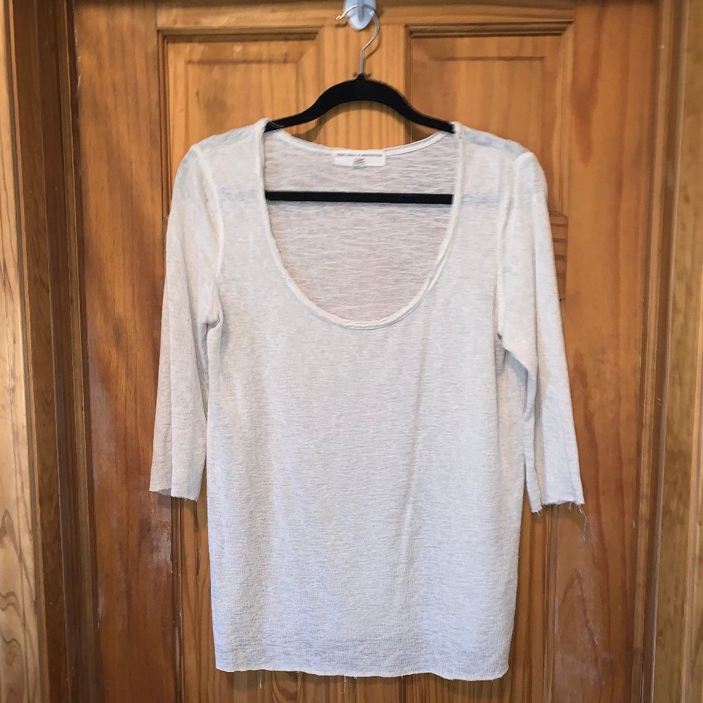 Project Social Tee Cream 3/4 Length Top